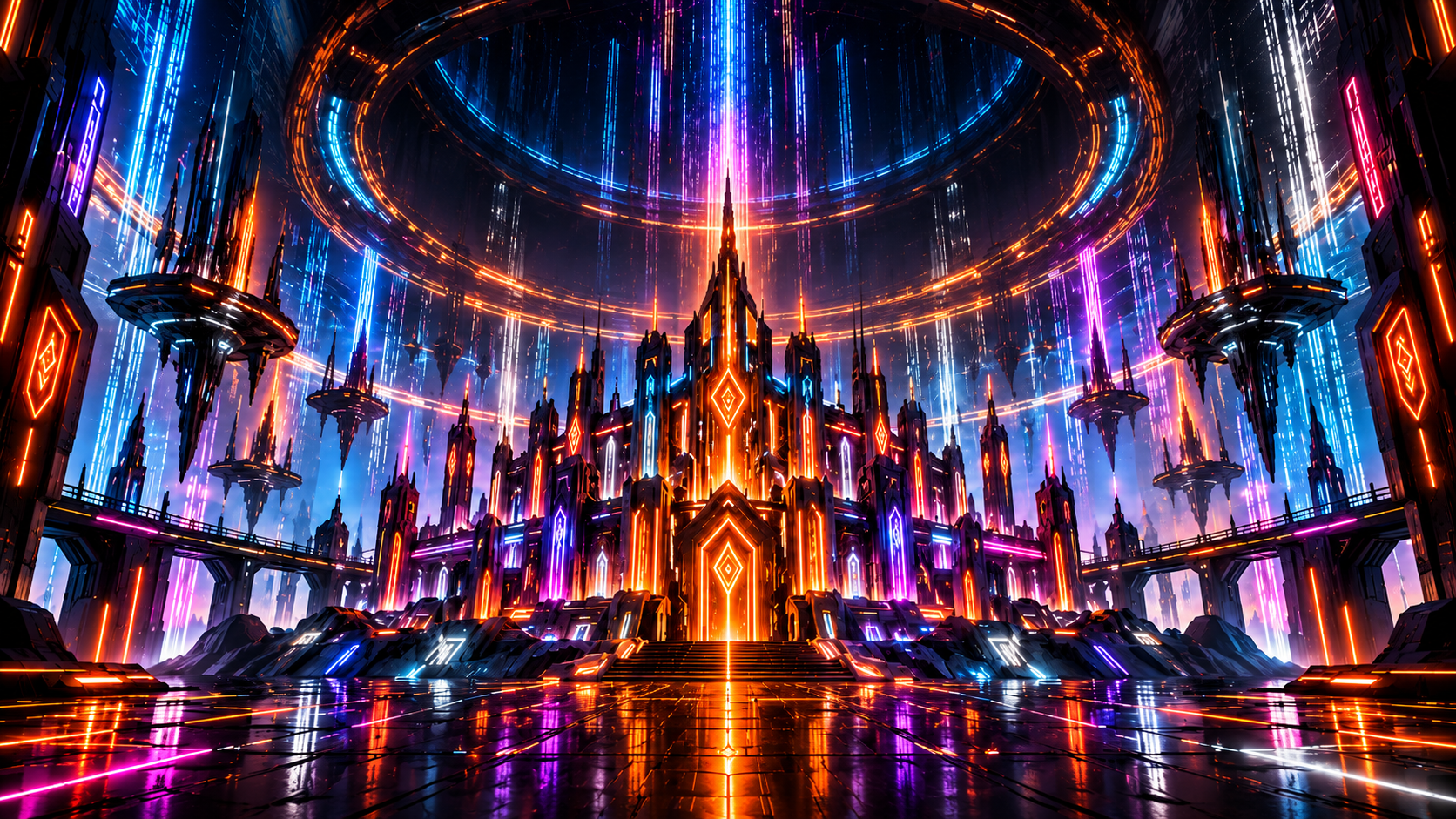 The luminous central citadel of Terminus in the Paradigm